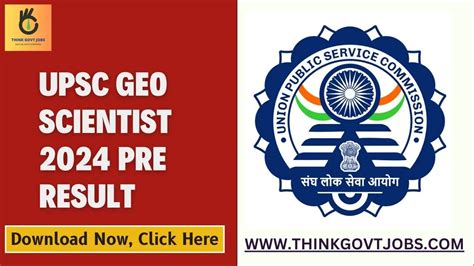 Upsc Geo Scientist Pre Result