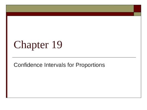 Ppt Chapter Confidence Intervals For Proportions Review