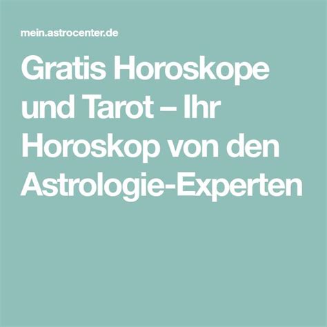 Gratis Horoskope Und Tarot Ihr Horoskop Von Den Astrologie Experten