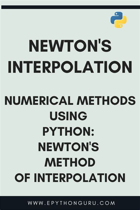 Newton S Interpolation Python