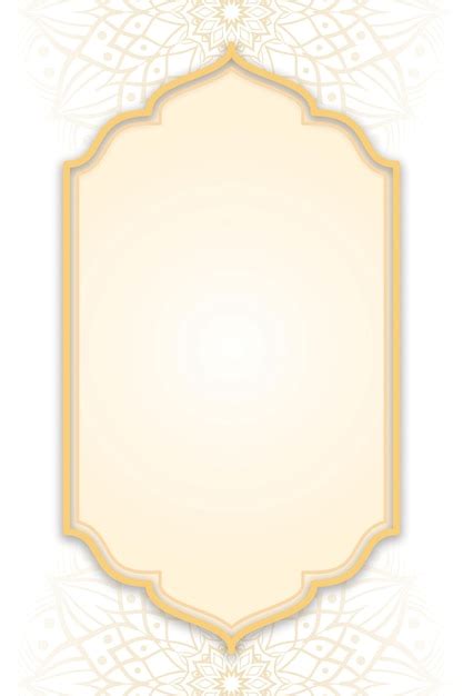 Premium Vector | Frame islamic 9. Gold color background with frame and mandala element can use ...