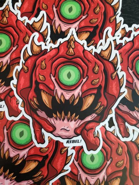 Cacodemon Doom Eternal Die Cut Vinyl Sticker - Etsy