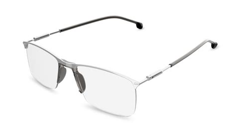 Jai Silver Semi Rimless Metal Eyeglasses Framesbuy