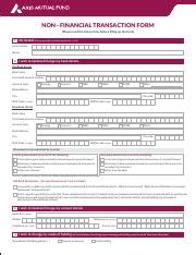 Common Non Financial Transaction Form Pdf NON FINANCIAL TRANSACTION