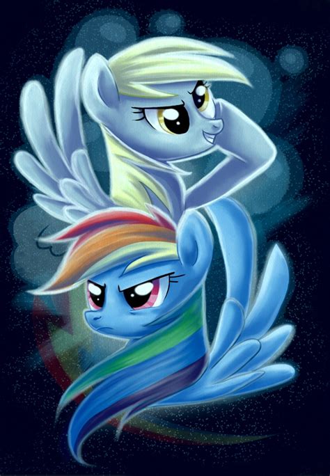 91261 Safe Artist Yulyeen Derpy Hooves Rainbow Dash Pegasus