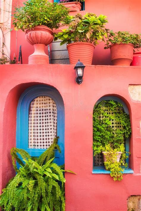 Detaljer Av Traditionell Arkitektur I Den Gamla Staden Av Chania