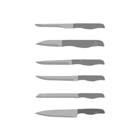 Cuchillo Set Iconos Png Cuchillo Cuchillo De Cocina Cortar Png Y