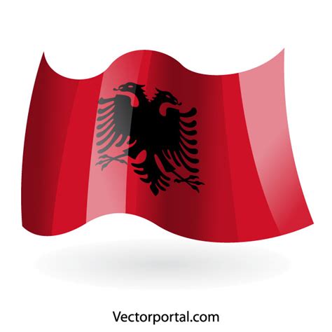 Albanian flag Royalty Free Stock Vector Clip Art