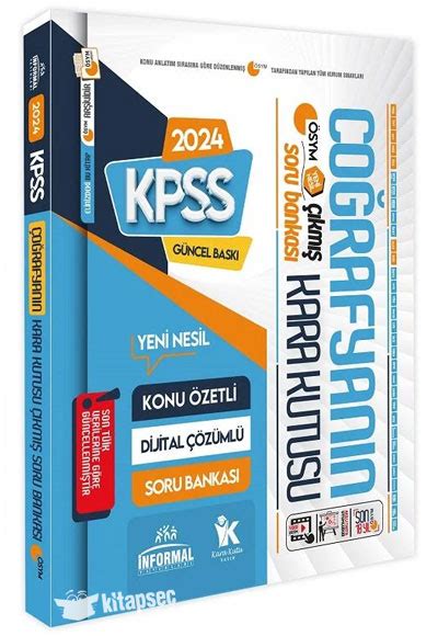 2024 KPSS Coğrafyanın Kara Kutusu Çıkmış Sorular Soru Bankası İnformal