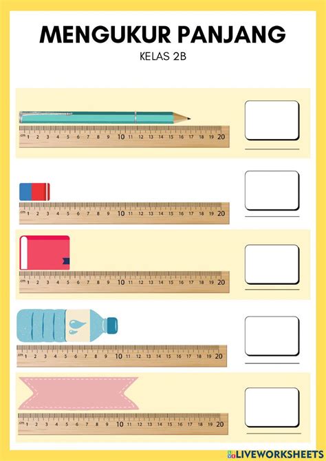 Worksheet Matematika Mengukur Panjang Benda Handwriting Worksheets Nbkomputer