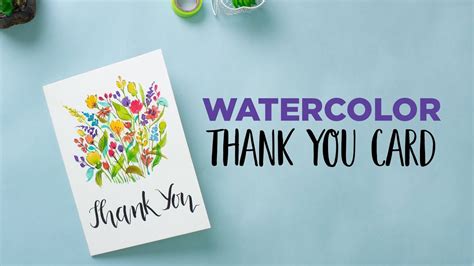 Water Color Thank You Card Greeting Card YouTube