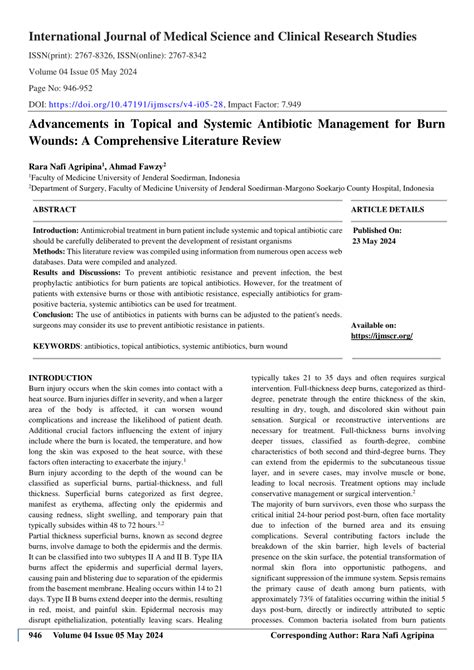 Pdf Advancements In Topical And Systemic Antibiotic Management For