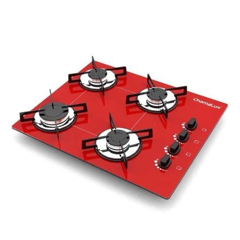 Cooktop 4 Bocas 77 Ultra Chama Vermelho Chapa Chamalux Shopee Brasil