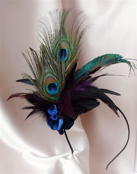 Peacock Feather Fascinator Kentucky Derby Hat Etsy