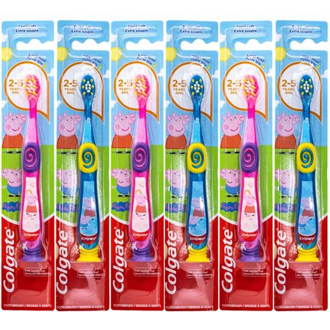 Colgate Kids Toothbrush, Peppa Pig Characters, with Suction Cup for ...