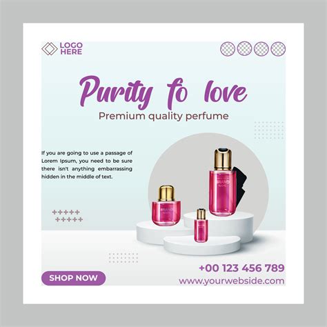 Premium Quality Perfume Social Media Post Template Suitable For