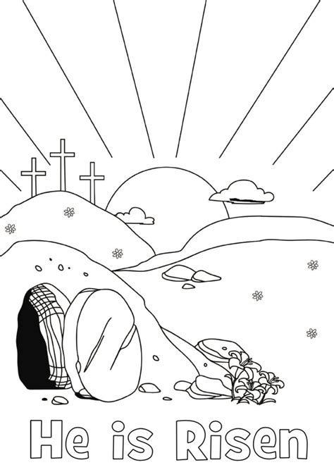 Free Printable Resurrection Coloring Pages