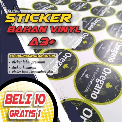 Jual Cetak Sticker Vinyl Anti Air White Glossy A Sticker Tidak