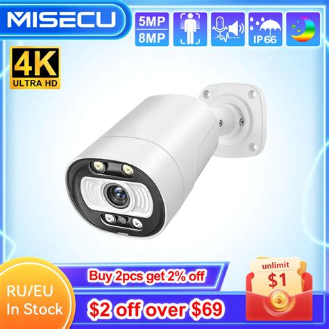 Misecu Cam Ra De Surveillance Ext Rieure Poe Hd Mp Mp K Avec Ia Syst