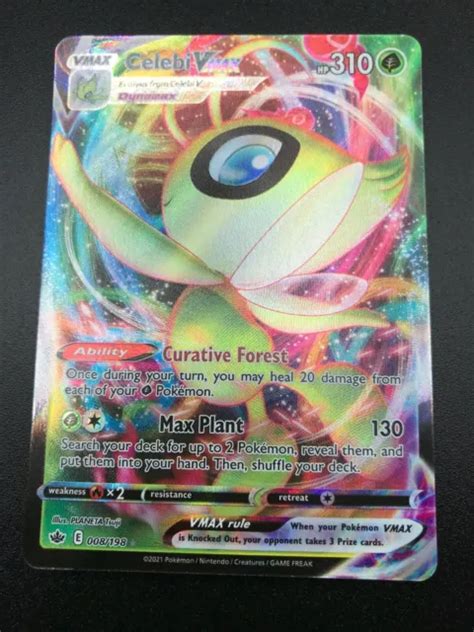 Celebi Vmax Full Art Ultra Rare Pokemon Swsh Chilling Reign