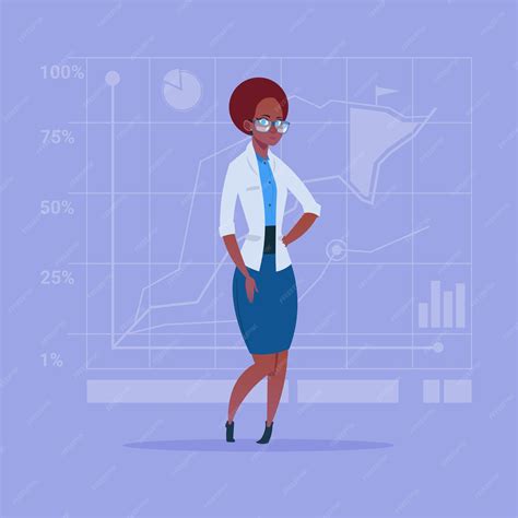 Mujer De Negocios Afroamericana Vector Premium