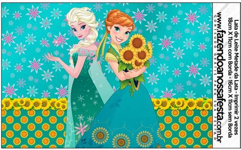 Lata De Leite Frozen Fever Cute Fazendo A Nossa Festa Frozen