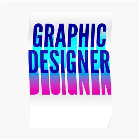 Graphic Designer With Long Gradient Shadow Poster For Sale By Svpod