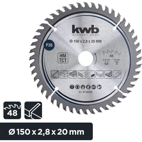 583568 Lame de scie circulaire de menuisier de précision à 48 dents Z