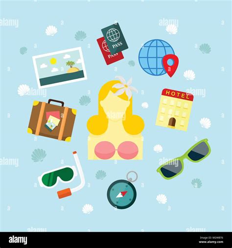 Fun Holiday Travel Vector Illustration Graphic Design Set Stock Vector Image And Art Alamy