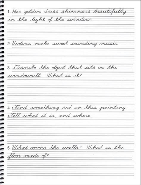 Handwriting Sheets For 6th Grade Writing Worksheets