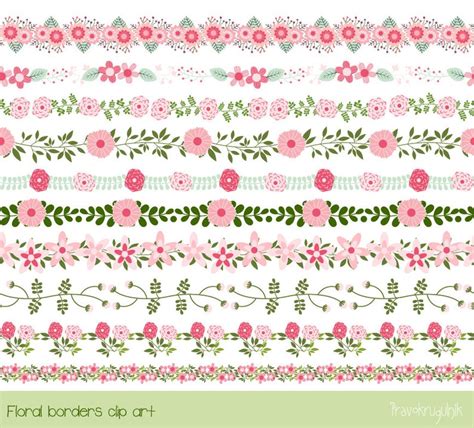 Simple Floral Border Clip Art Dengan Santai