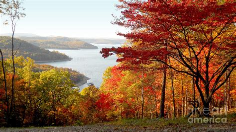 Ozark Autumn Beaver Lake Arkansas Photograph By Gerald Maclennon