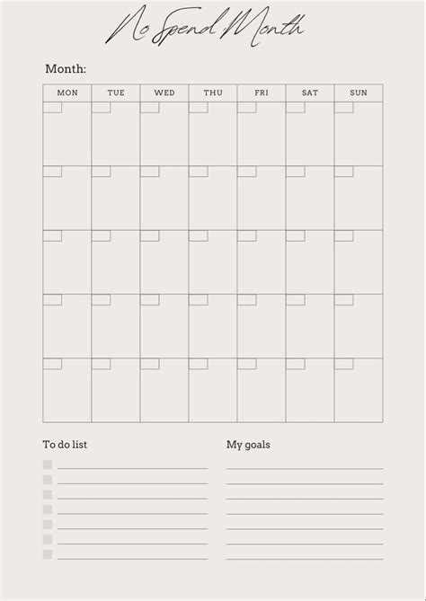 Printable No Spend Tracker Etsy Spending Tracker Tracker Free