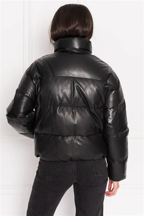 Iris Blouson Court En Cuir Leather Puffer Jacket Puffer Winter Jackets