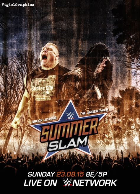 WWE Summerslam 2015 Poster by VigielGraphics by vigielgraphics on DeviantArt