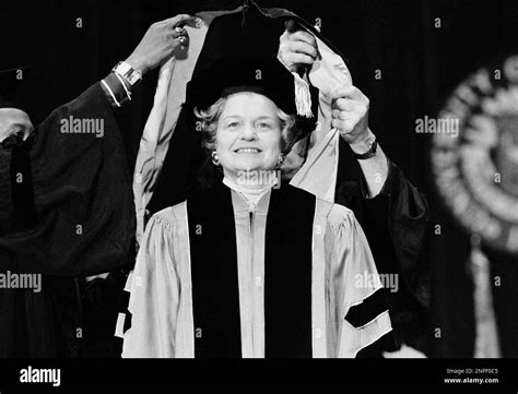 First Lady Betty Ford Awaits The Placement Of The Hood As She Is