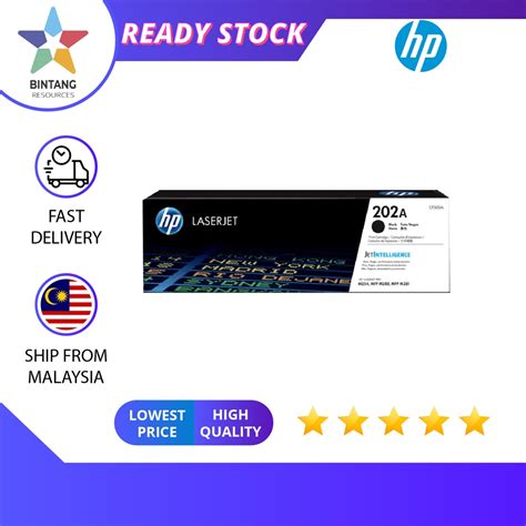 Original Hp 202a Black Laserjet Toner Cartridge Cf500a Shopee