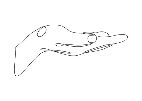 Premium Vector Continuous Line Drawing Of Hand