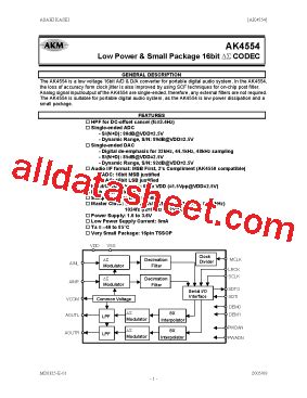 Ak Datasheet Pdf Asahi Kasei Microsystems