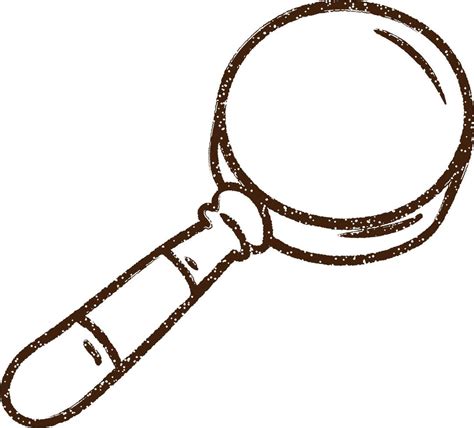 Magnifying Glass Charcoal Drawing 9593028 Vector Art At Vecteezy