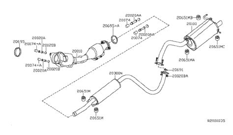 Nissan Versa Exhaust System Diagram