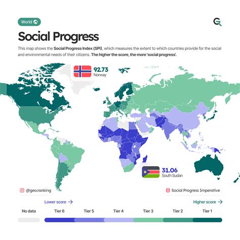 The Social Progress Index Instagram Geo Ranking R Mapporn