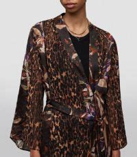 Womens AllSaints Brown Printed Elsa Kimono Harrods UK