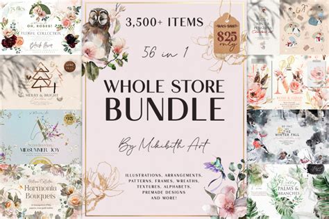 Whole Store Bundle By Mikibith Art By Thehungryjpeg Thehungryjpeg