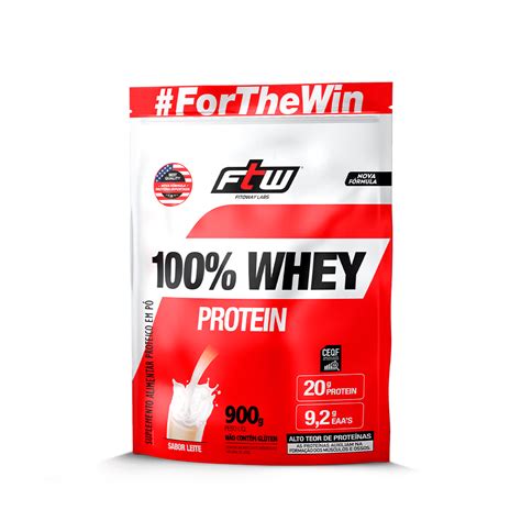 100 Whey Protein Leite 900g Refil FTW