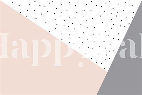 Pink and Grey Geometric Mural wallpaper | Happywall