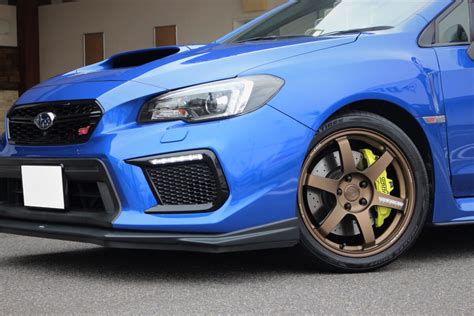 WRX STIレイズTE37 SAGA S Plus純正車高にツライチ装着 中川店 EURO STYLE CRAFT 店舗