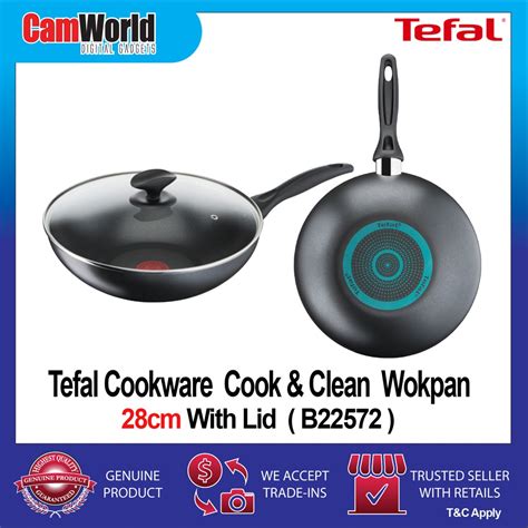 Tefal Cookware Cook And Clean Wokpan With Lid Cm B Shopee