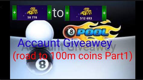 8 Ball Pool Road To 100m Coins Part1 From 50k To 500k Coins Accaunt