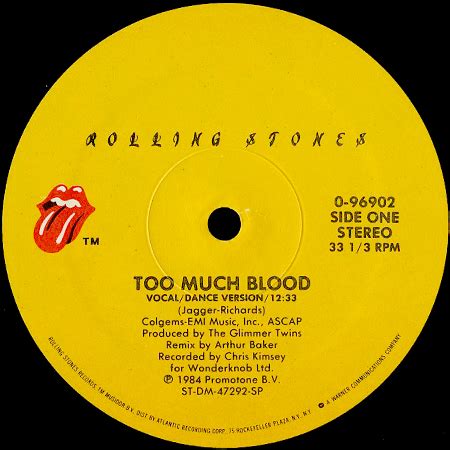 The Rolling Stones Too Much Blood Breakwell Records